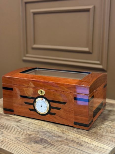 صورة Humidor Glass With Hygrometer 