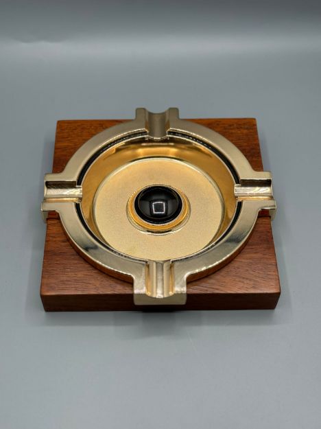 صورة Wooden&Gold  Square Ashtray